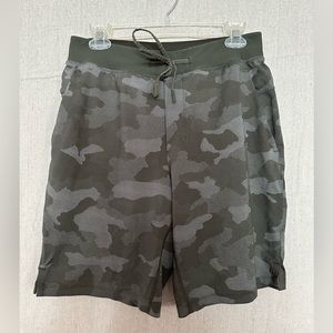Lululemon Camouflage Shorts - Men’s Medium with built in compression short liner
